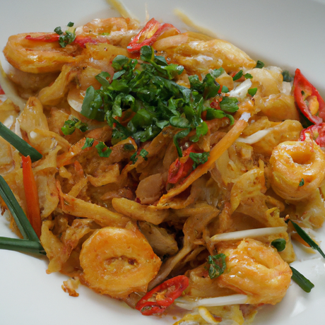 Mee Char Angkor (មីឆា អង្គរ) – Gebratene Nudeln mit Garnelen image