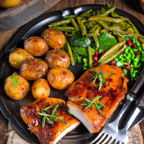 Mit Honig gegrillte Schweinekoteletts