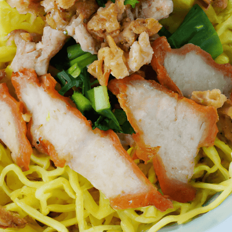 Ba Mee Haeng (บะหมี่แห้ง) – Trockene Eiernudeln mit Schweinefleisch - RamenHeaven