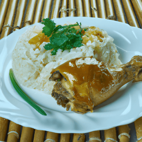 Bai Mon Char Kroeung (បាយមាន់ឆាគ្រឿង) – Reis mit gebratenem Huhn und Gewürzpaste - RamenHeaven