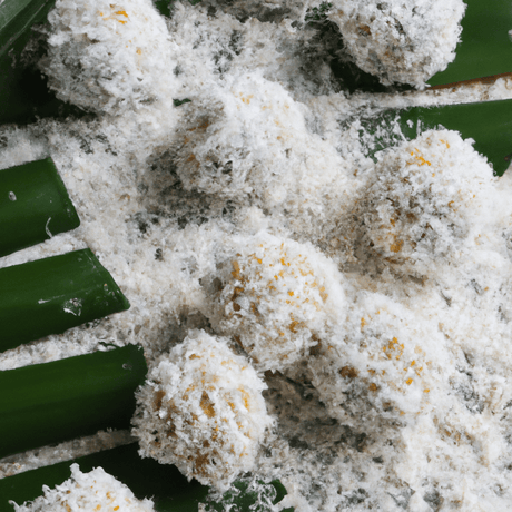 Kanom Tom (ขนมต้ม) – Kokosbällchen mit Palmzuckerfüllung - RamenHeaven