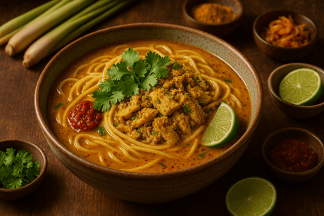 Laksa Johor – Kokosnussfischsuppe mit Spaghetti - RamenHeaven