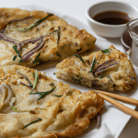 Makgeolli Pajeon (막걸리 파전) – Frühlingszwiebel-Pfannkuchen mit Reiswein - RamenHeaven
