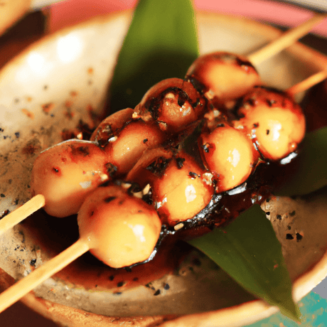 Mitarashi Dango (みたらし団子) – Gegrillte Reisbällchen mit süßer Sojasauce - RamenHeaven