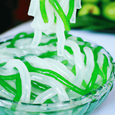 Num Lot (នំលត) – Pandan-Gelee mit Kokosmilch - RamenHeaven