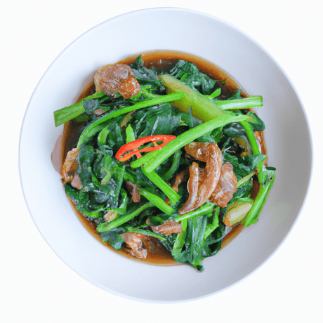 Pad Pak Bung Fai Daeng (ผัดผักบุ้งไฟแดง) – Gebratener Wasserspinat - RamenHeaven